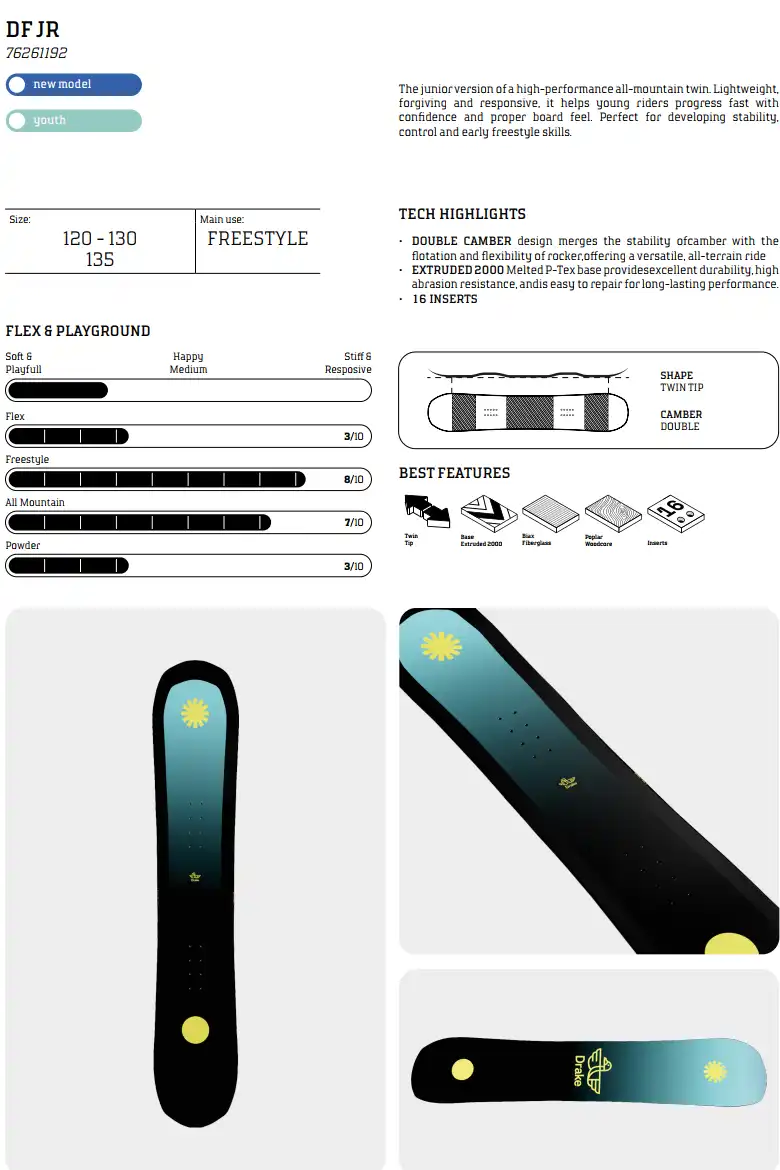 عکس اسنوبرد Drake DF JR 2027 