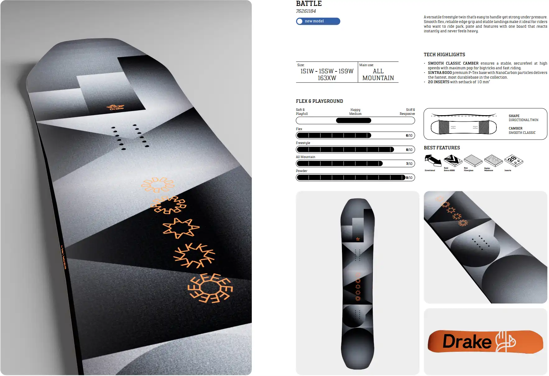 اسنوبرد دریک مدل Drake BATTLE 2027