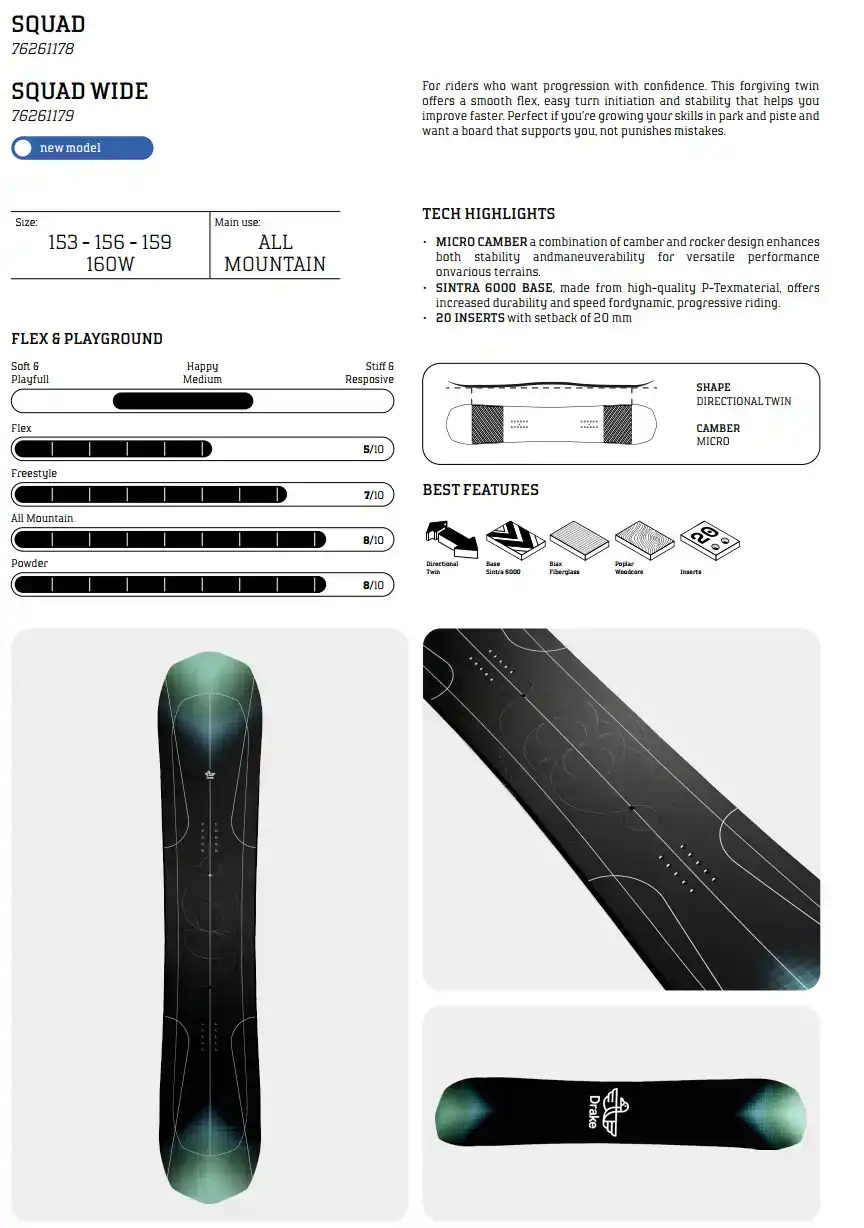 اسنوبرد دریک مدل Drake SQUAD 2027