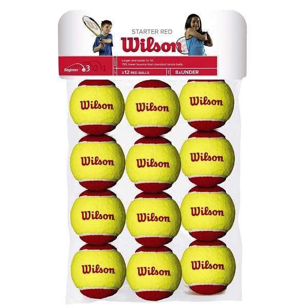 توپ تنیس ویلسون 12 عددی مدل Starter Red Ball