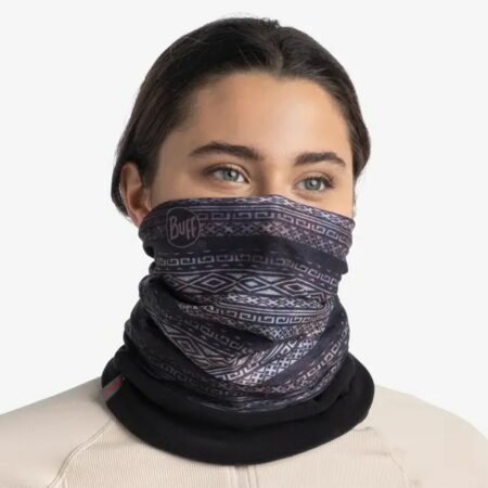 دستمال سر و گردن زمستانی باف مدل Sanua Black