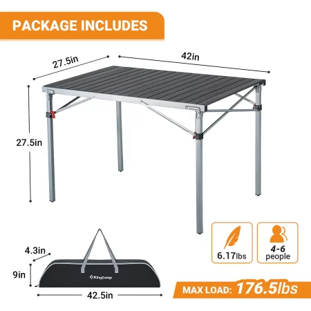 KingCamp 4-6 Person Lightweight Folding Tables