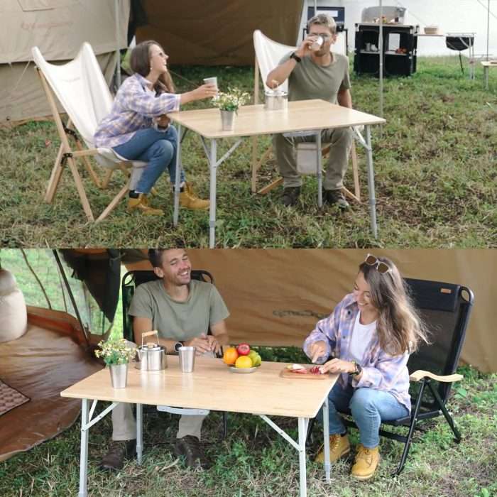 KingCamp Bamboo Folding Camping Table