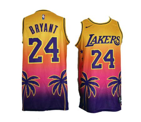 لباس بسکتبالی لیکرز طرح هاوایی شماره 24 بازیکن BRYANT