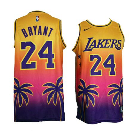 لباس بسکتبالی لیکرز طرح هاوایی شماره 24 بازیکن BRYANT