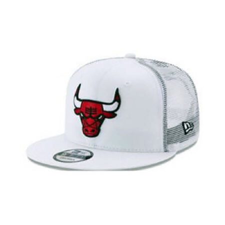 کلاه کپ بسکتبالی شیکاگو بولز سفید لوگو قرمز