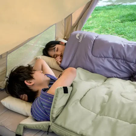 CAMPNH19S015-D کیسه خواب الیاف نیچرهایک مدل خوابیدن زوج در طبیعت