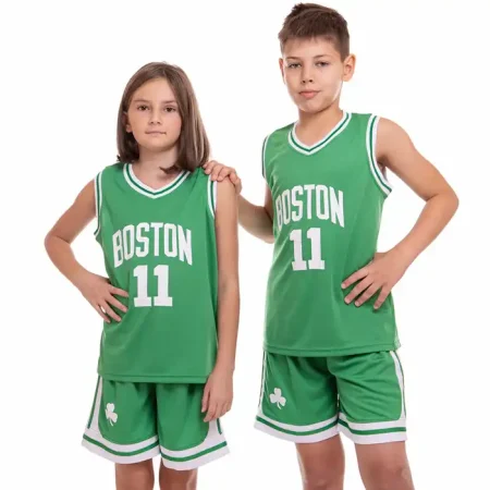 پیراهن و شورت بسکتبالی بچه گانه بوستون سلتیک سبز