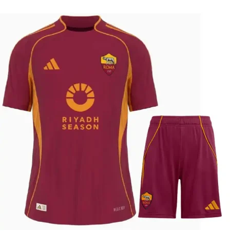 ست پیراهن و شورت اول آ اس رم 2026 - ورژن پلیری (HEAT.RDY) با رنگ زرشکی و جزئیات طلایی