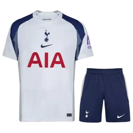 ست پیراهن و شورت اول تاتنهام 2026 - کیت خانگی هواداری سفید با پنل‌های سرمه‌ای روی شانه