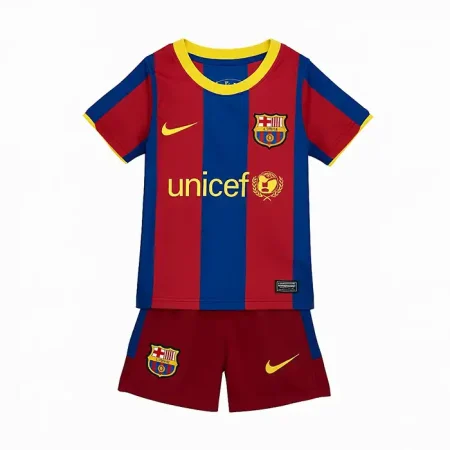 کیت بچه‌گانه بارسلونا 2011 ست پیراهن و شورت با لوگوی دوختی و تایلندی