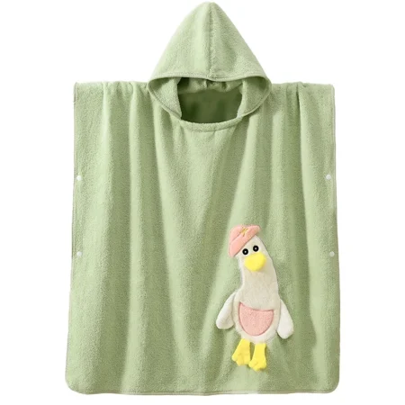 حوله پانچویی بچگانه کلاه‌دار سبز طرح cloak cloak