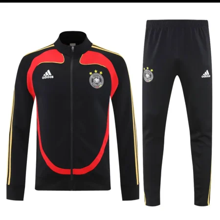 گرمکن شلوار مشکی تمام زیپ آلمان 2026 با لوگو دوختی تایلندی