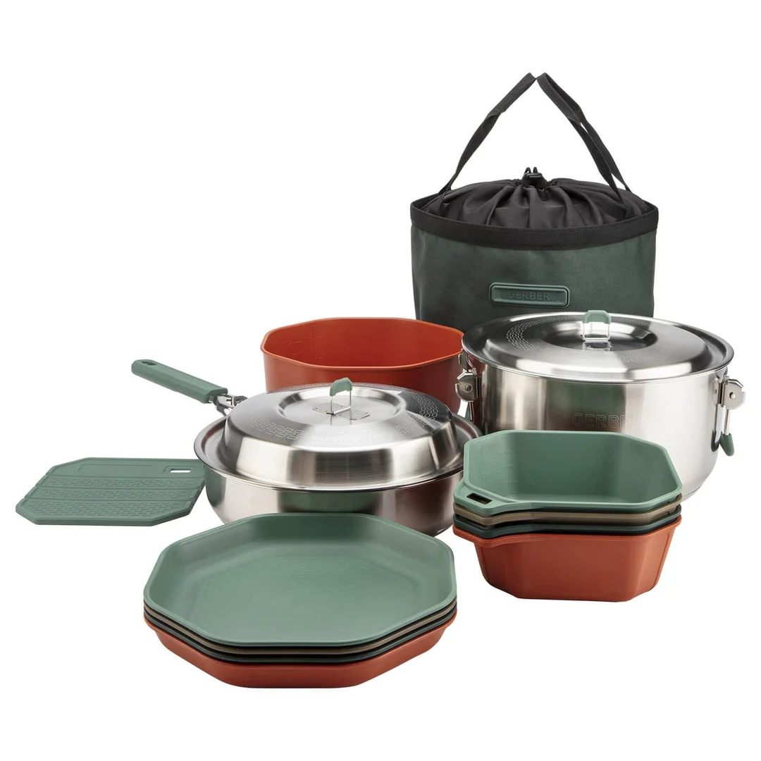 ست ظروف پختوپز ۱۶ پارچه کمپینگ گربر مدل Gerber ComplEAT Cook Set