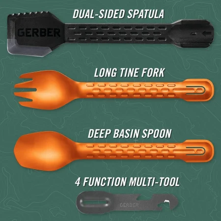 ست قاشق، چنگال و ابزار آشپزی کمپینگ گربر مدل Gerber ComplEAT Utensil Set