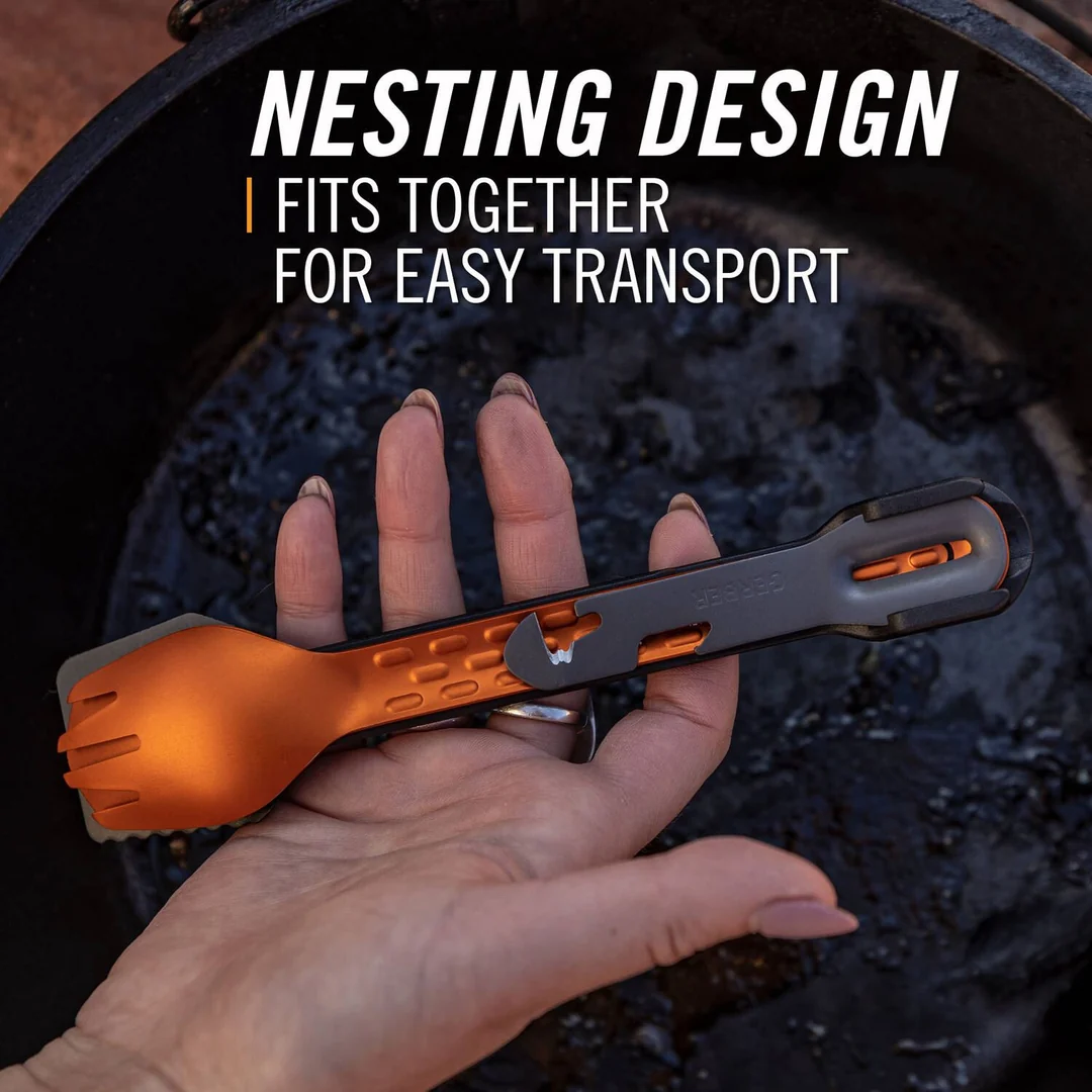 ست قاشق، چنگال و ابزار آشپزی کمپینگ گربر مدل Gerber ComplEAT Utensil Set