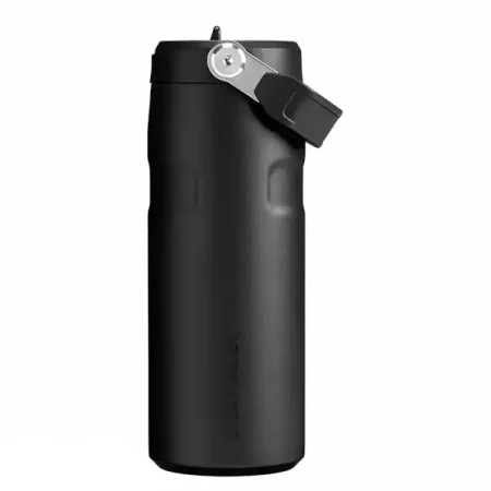 بطری آب استنلی IceFlow Flip Straw 2.0 مشکی با درپوش نی‌دار
