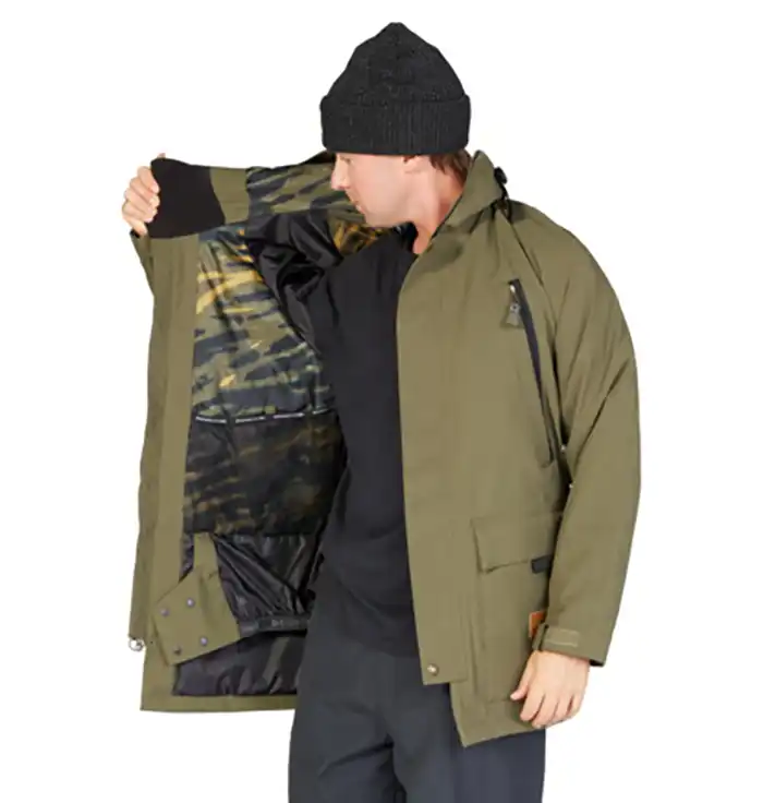 کاپشن اسنوبرد مردانه دی سی (DC) مدل مدل Stealth Parka رنگ سبز